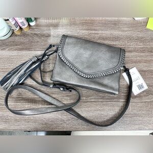 Jen & Co Crossbody Purse - Metallic Gray - NWT